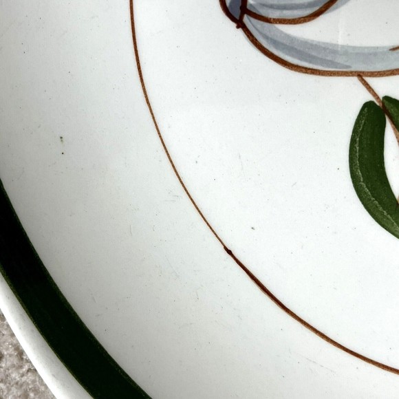 Small Platter Blue Ridge Southern Potteries Tab Handled Rare Forest Fruit - Picture 6 of 9